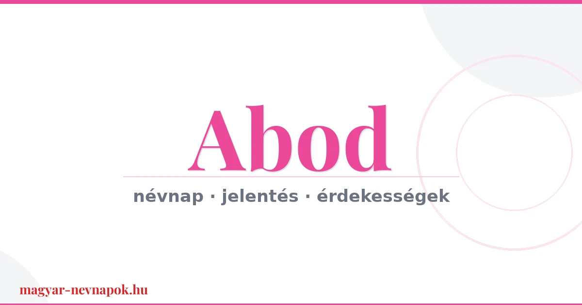Abod névnap – névnap kártya