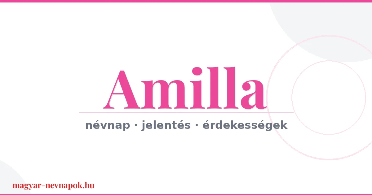 Amilla névnap – névnap kártya