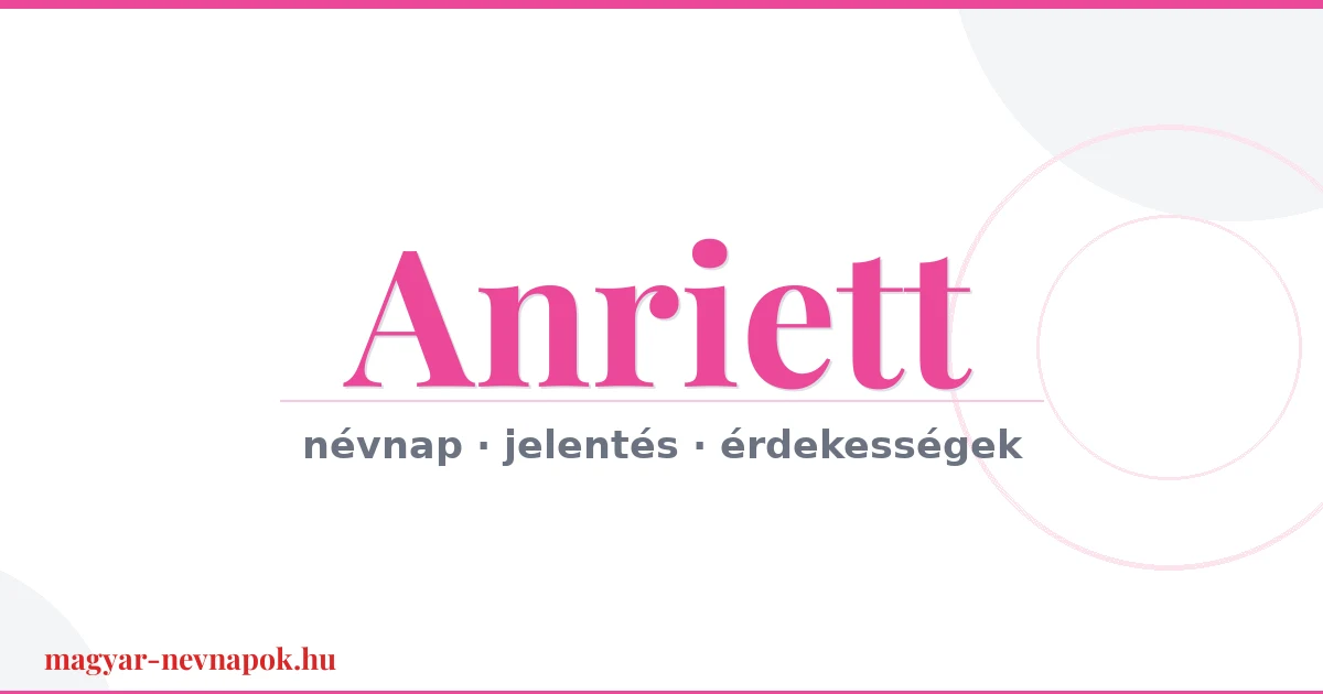 Anriett névnap – névnap kártya