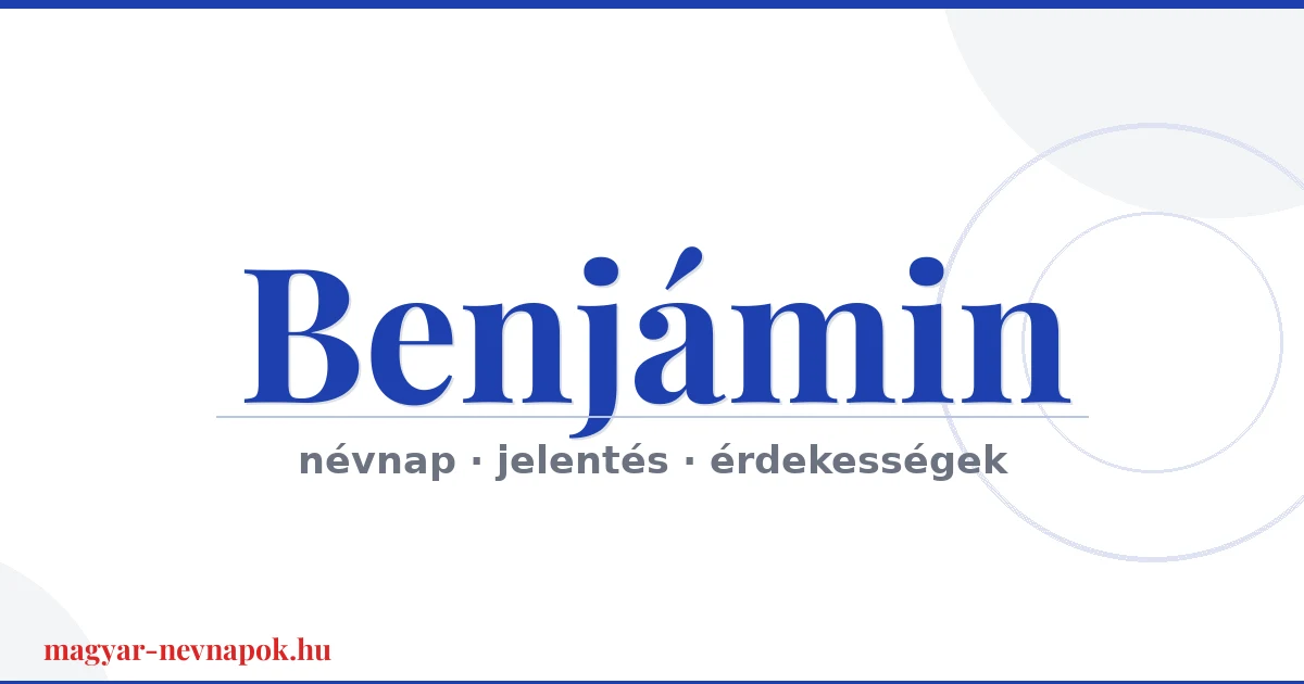 Benjámin névnap – névnap kártya