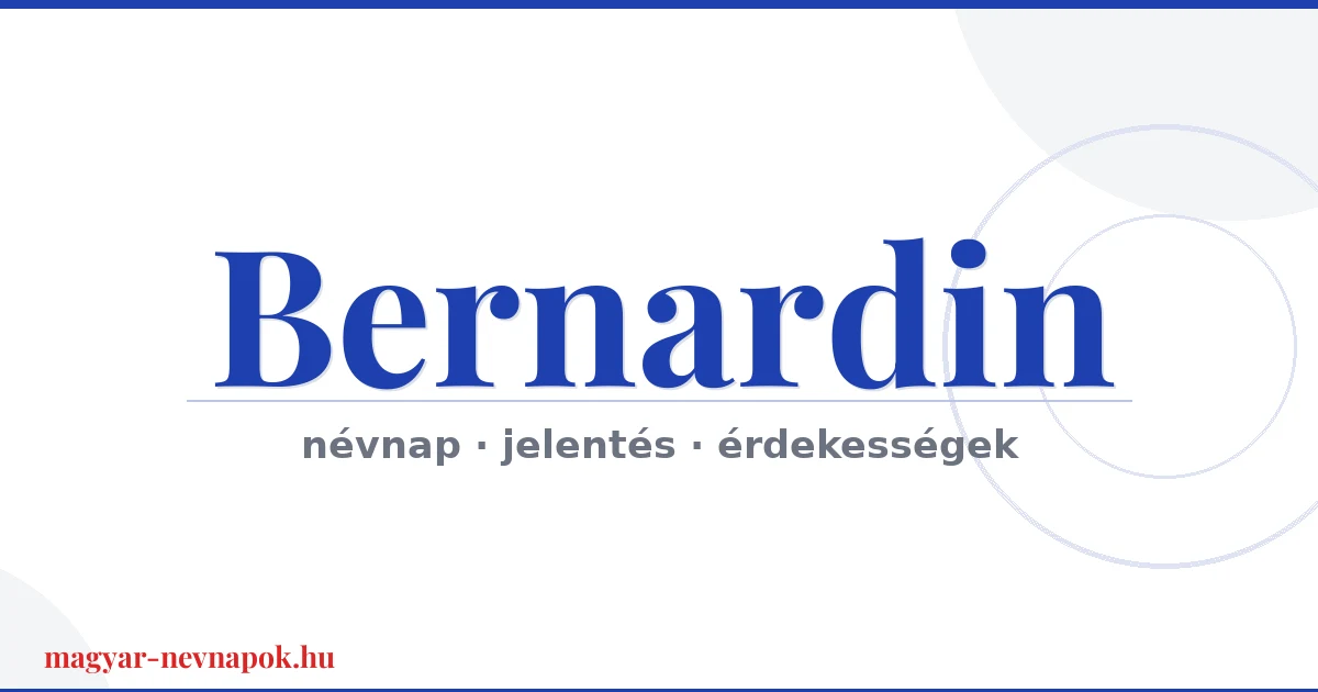 Bernardin névnap – névnap kártya