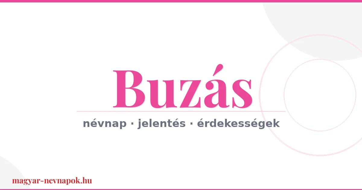 Buzás névnap – névnap kártya