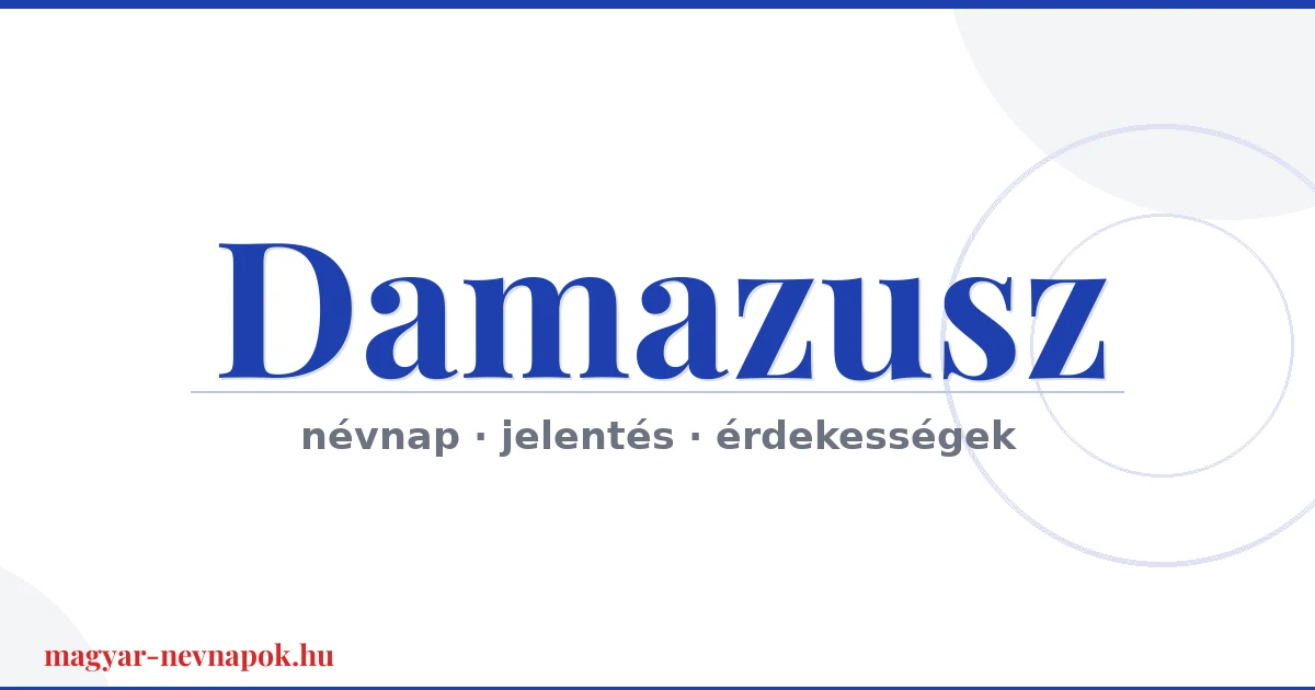 Damazusz névnap – névnap kártya