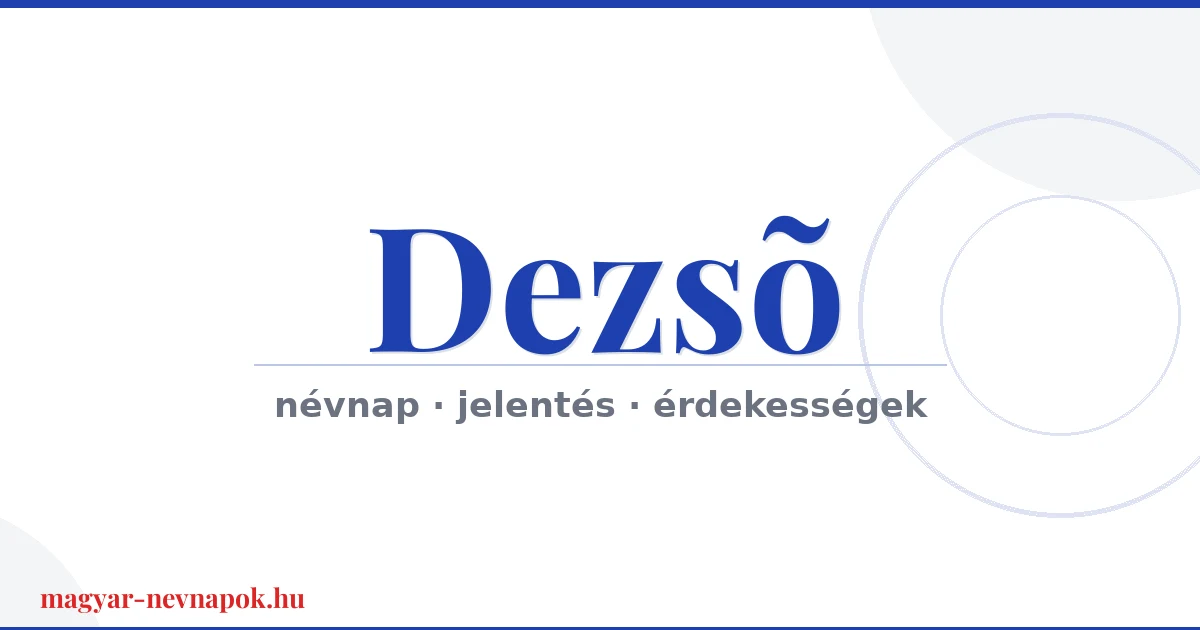 Dezsõ névnap – névnap kártya