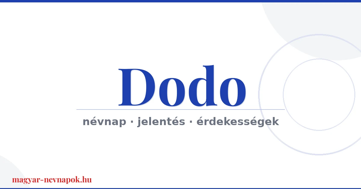 Dodo névnap – névnap kártya
