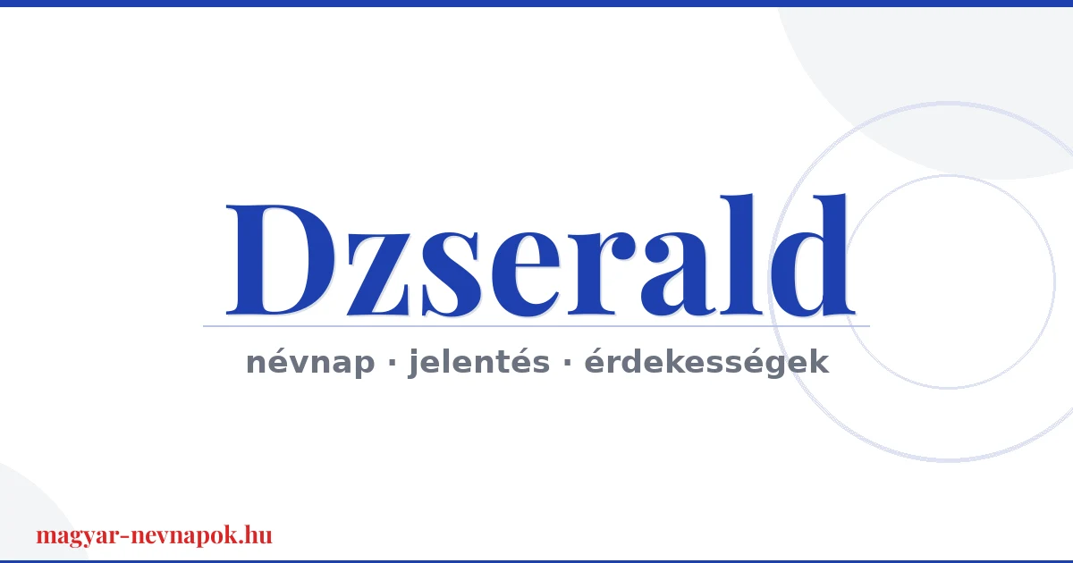 Dzserald névnap – névnap kártya