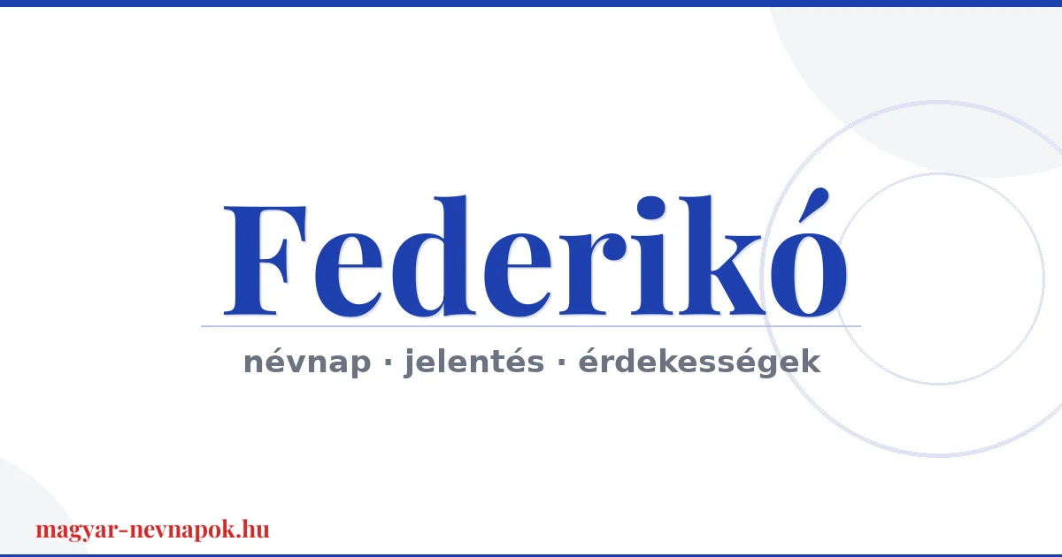 Federikó névnap – névnap kártya