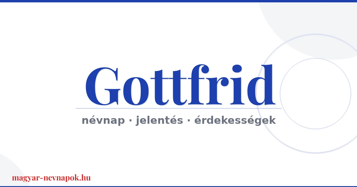Gottfrid névnap – névnap kártya