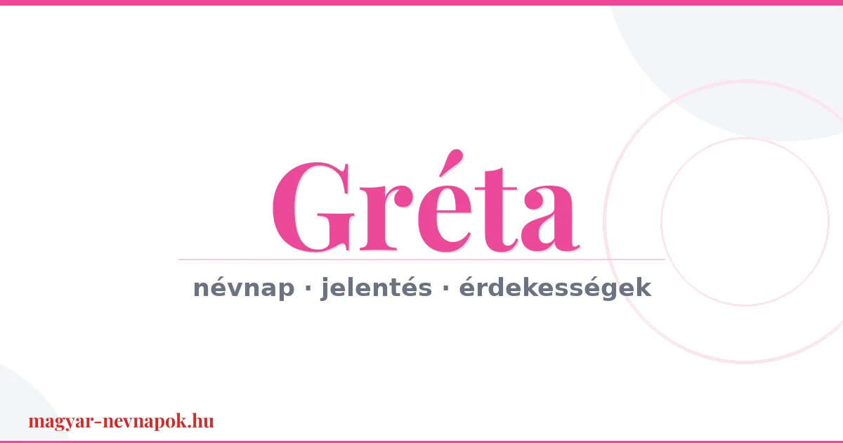 Gréta névnap – névnap kártya