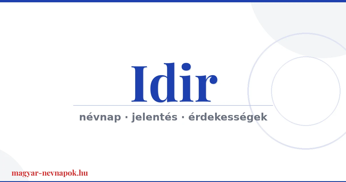 Idir névnap – névnap kártya