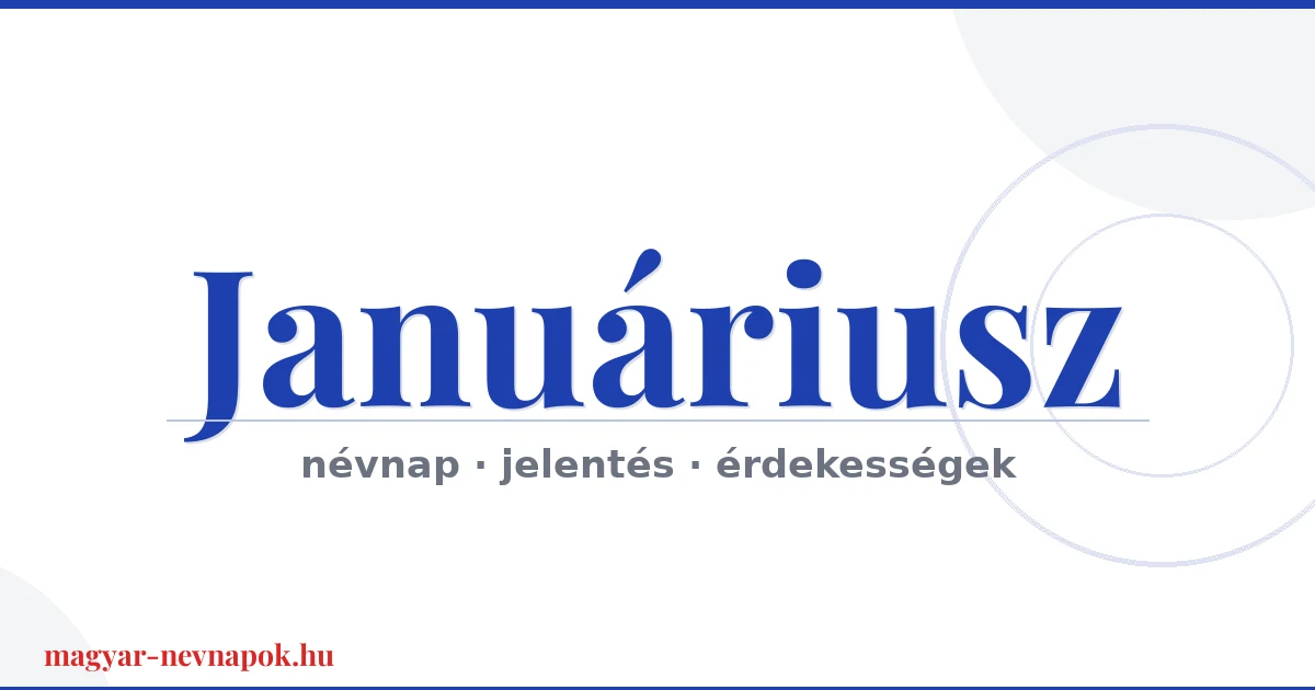 Januáriusz névnap – névnap kártya