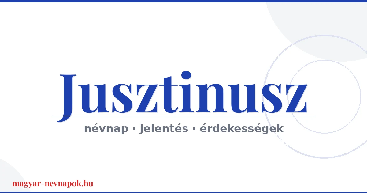 Jusztinusz névnap – névnap kártya