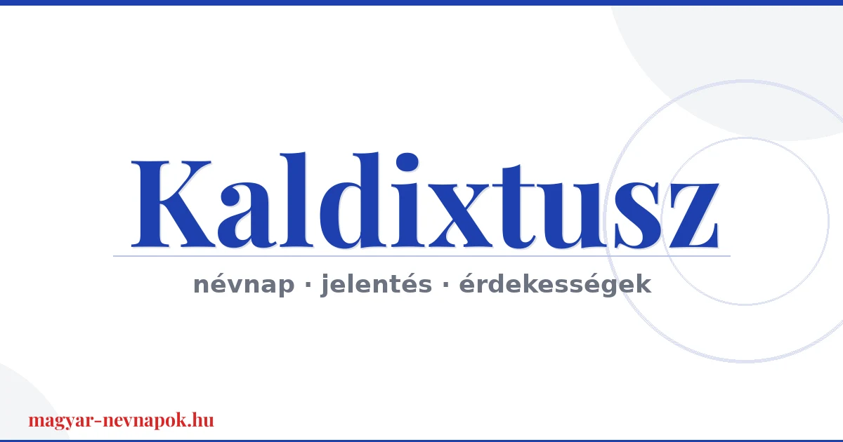 Kaldixtusz névnap – névnap kártya