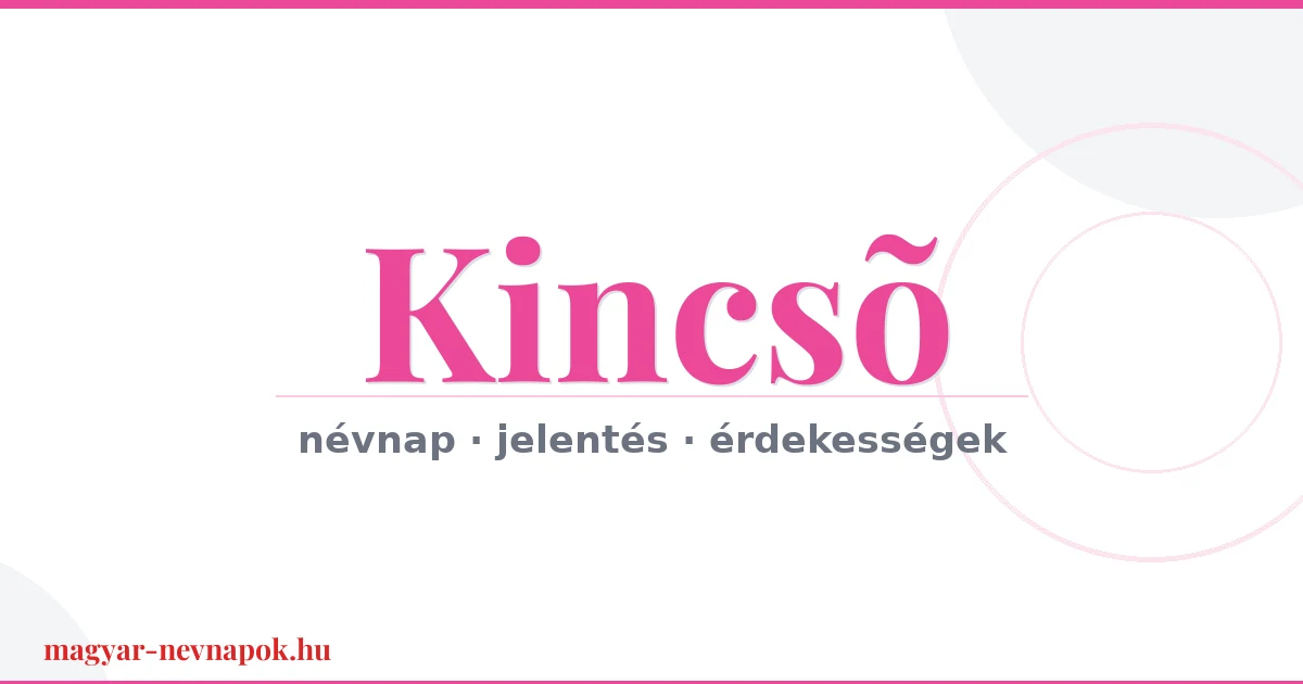 Kincsõ névnap – névnap kártya