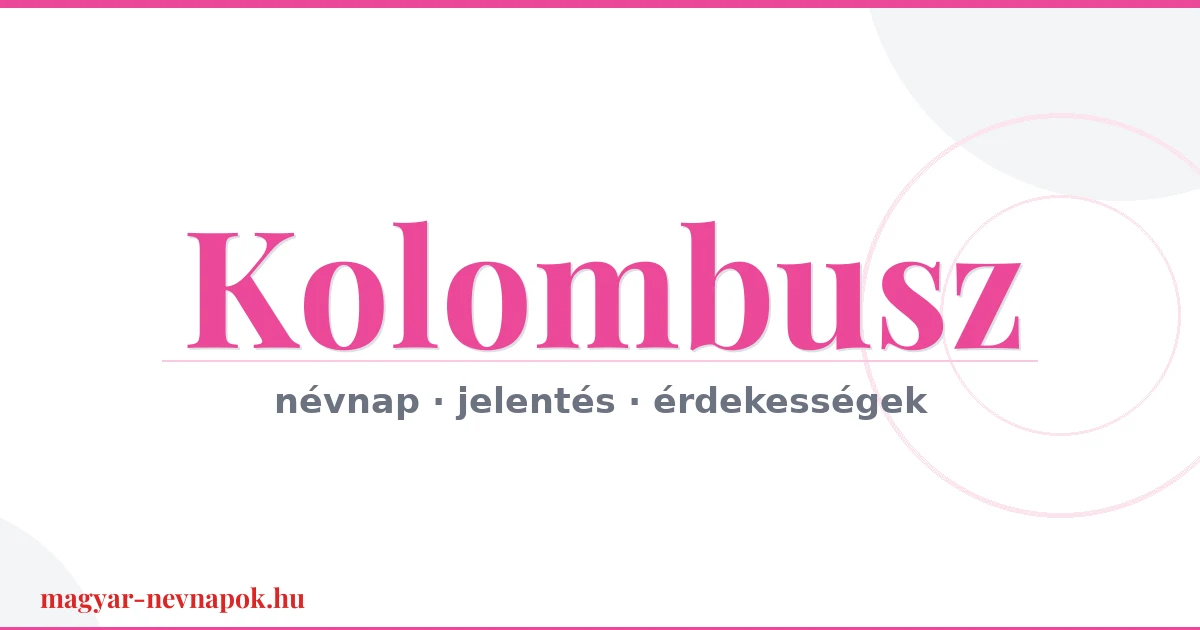 Kolombusz névnap – névnap kártya