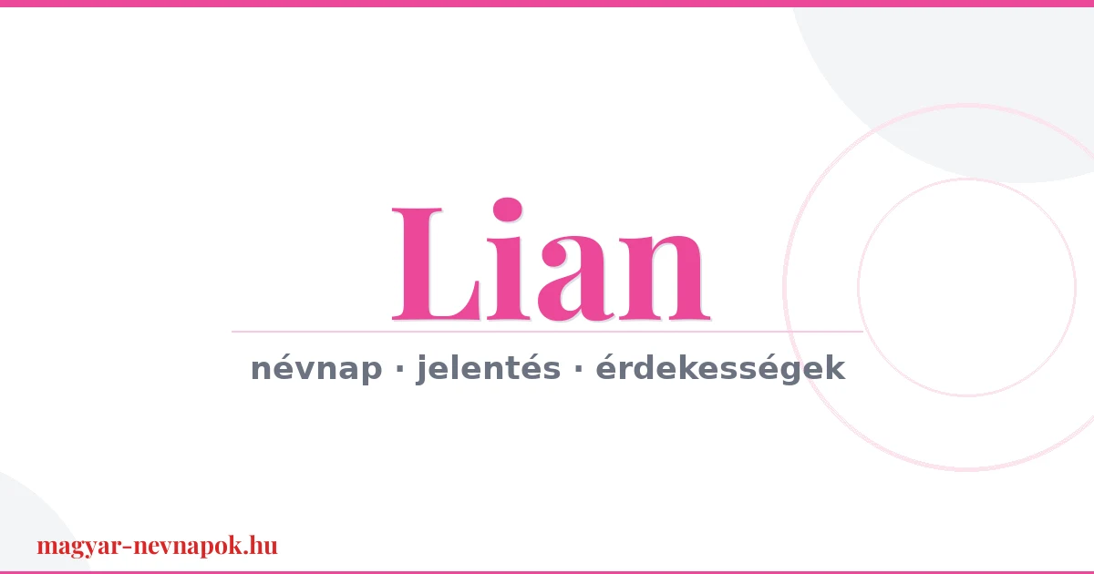 Lian névnap – névnap kártya