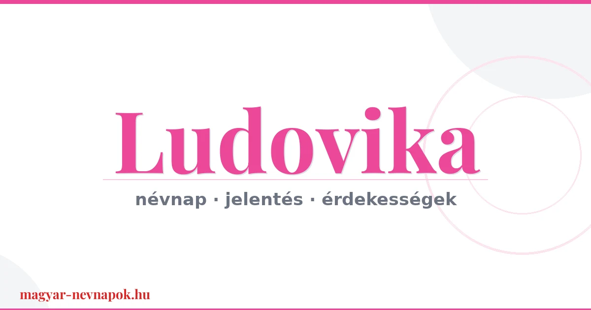 Ludovika névnap – névnap kártya