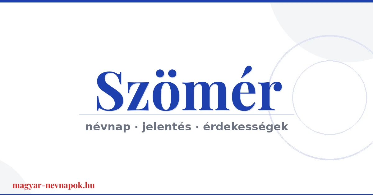Szömér névnap – névnap kártya