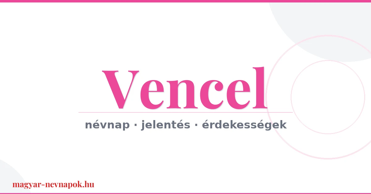 Vencel névnap – névnap kártya