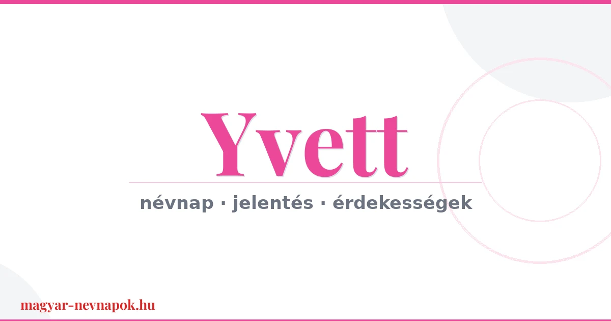 Yvett névnap – névnap kártya