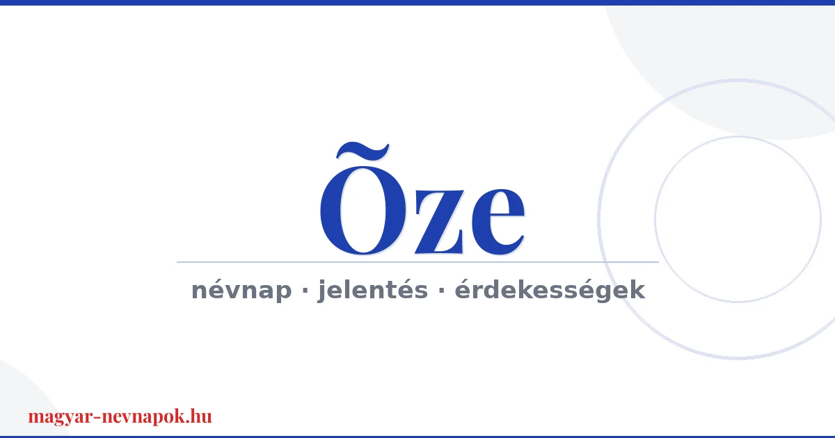 Õze névnap – névnap kártya